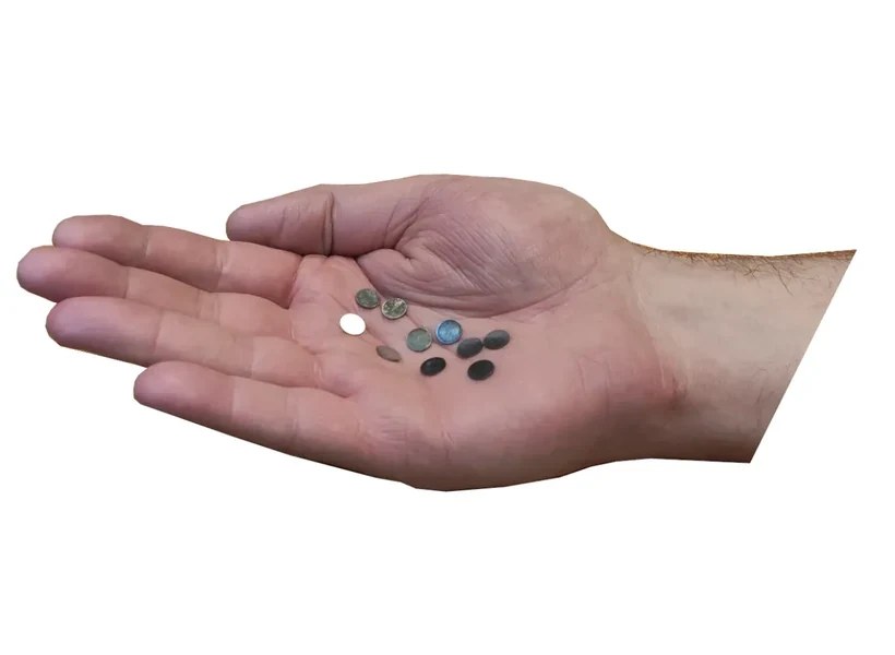 A tiny amount of material